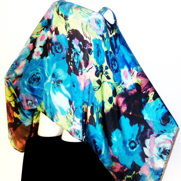 Floral chiffon tunic top! - Picture 3 of 4